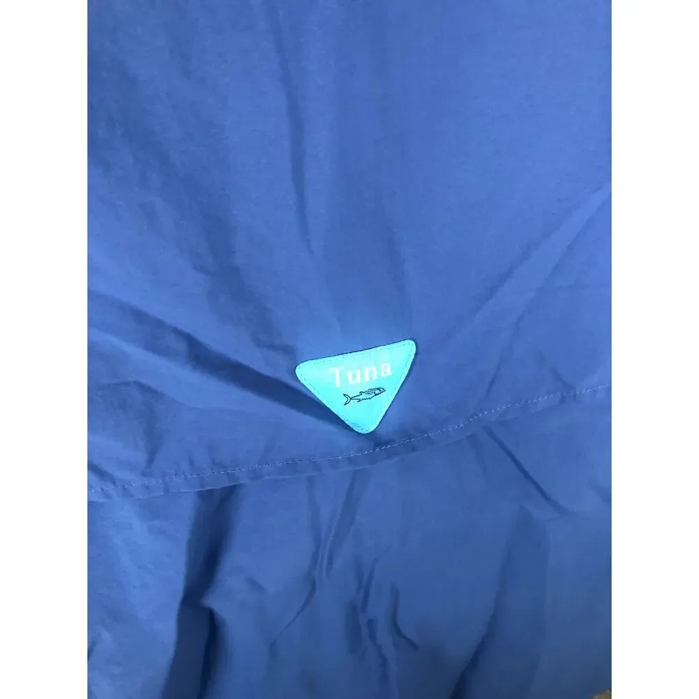 Tuna Men's Button Down Fishing Shirt Size 4XL Long Sleeve Blue - Picture 7 of 14